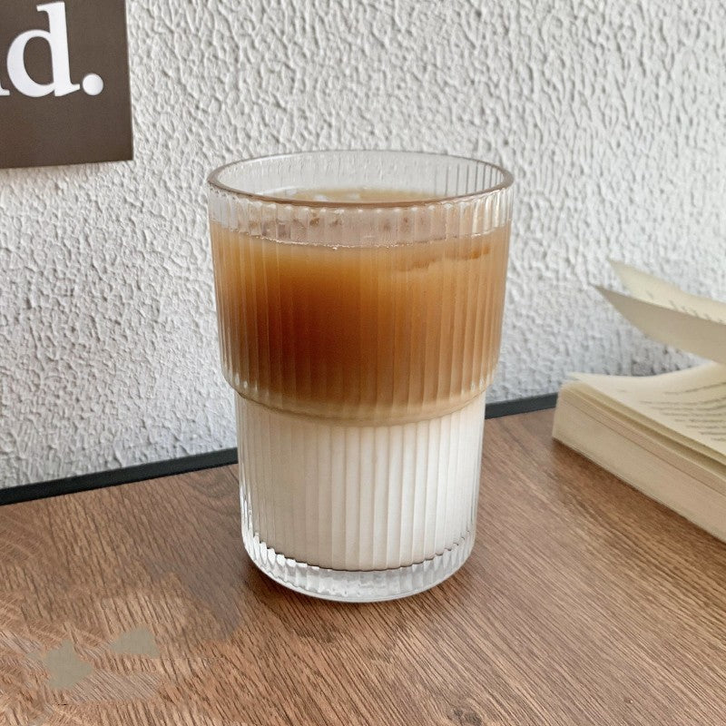Vertical Ribbed Glass Mug