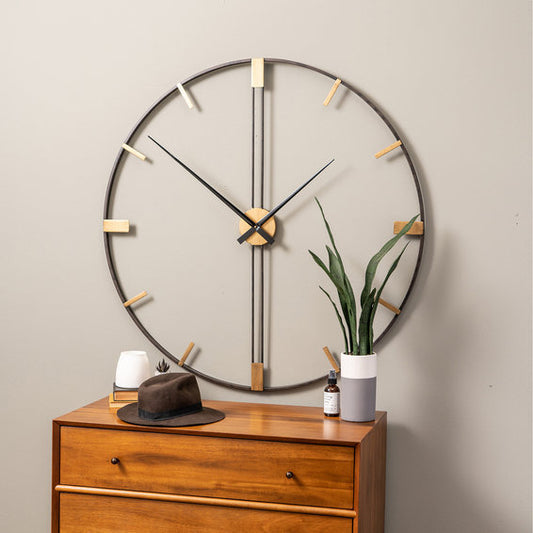 Oversized Metal Wall Clock