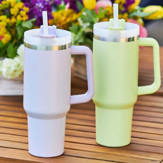 Jumbo 3-Mode Stainless Steel Travel Mug with Straw