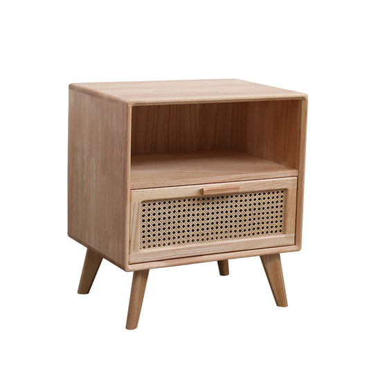 Minimalist Modern Rattan Side Table