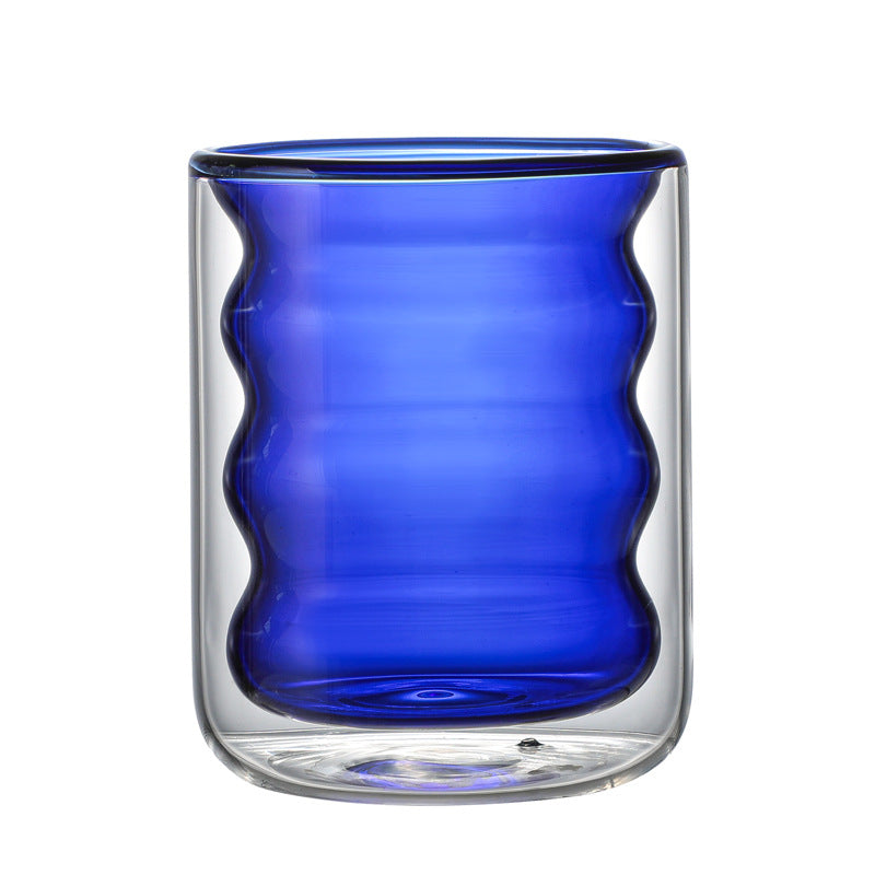 Internal Rippled Glass Cup