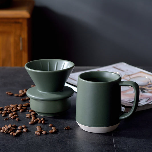 Ceramic Coffee Mug & Filter Cup