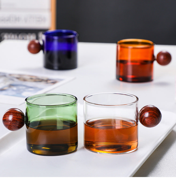 Ball Handle Glass Mug