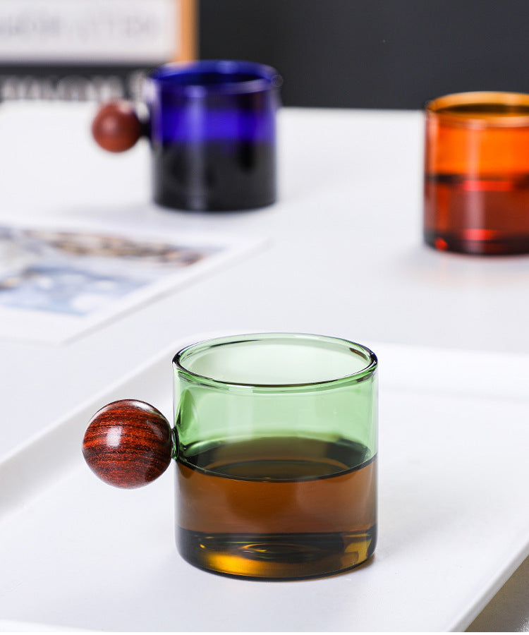 Ball Handle Glass Mug
