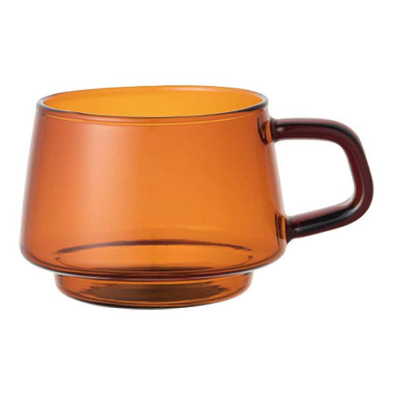 Amber Glass Coffee Cup