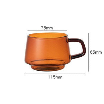 Amber Glass Coffee Cup