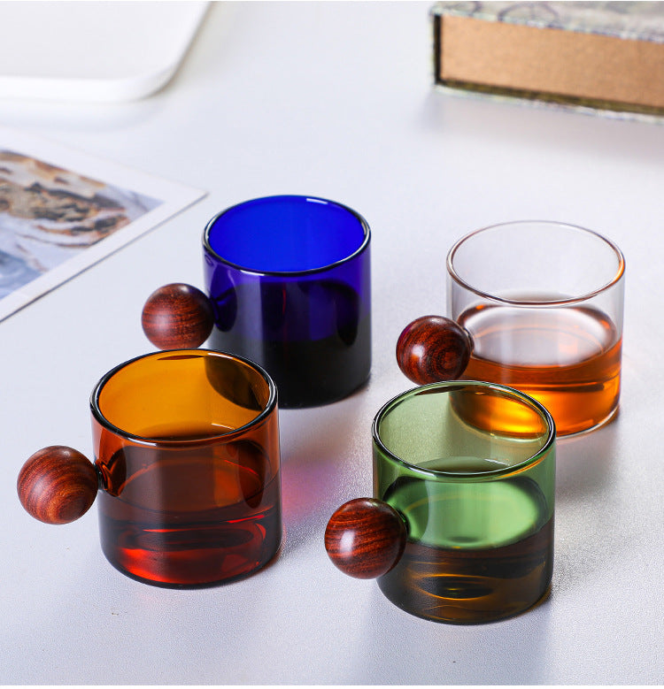 Ball Handle Glass Mug