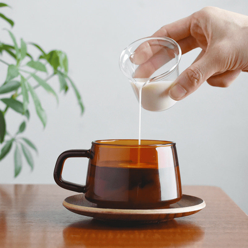 Amber Glass Coffee Cup