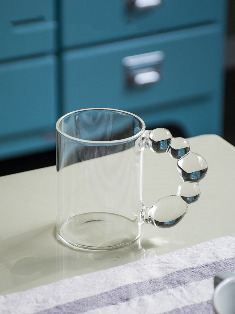 Bubble Handle Glass Mug