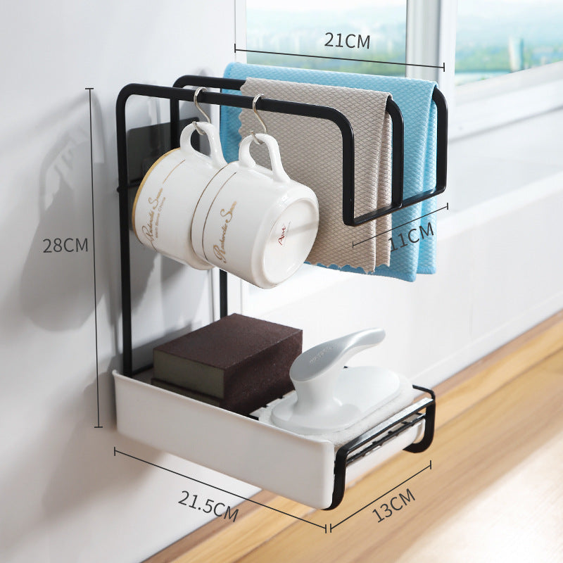 Multi-Purpose Sponge Holder with Removable Drip Tray