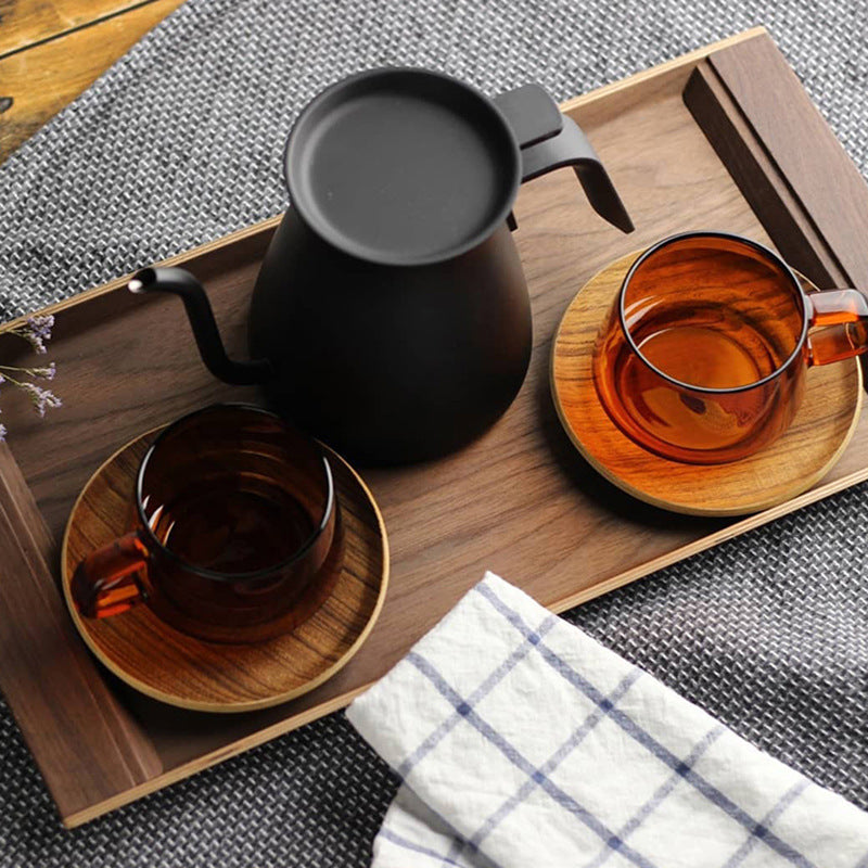 Amber Glass Coffee Cup
