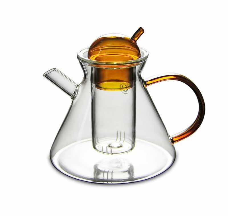 Glass Teapot with Infuser and Matching Cups
