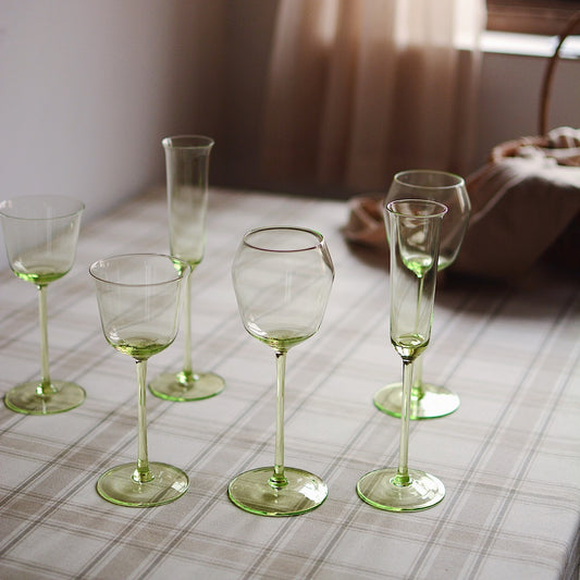 Light Green Champagne Glass