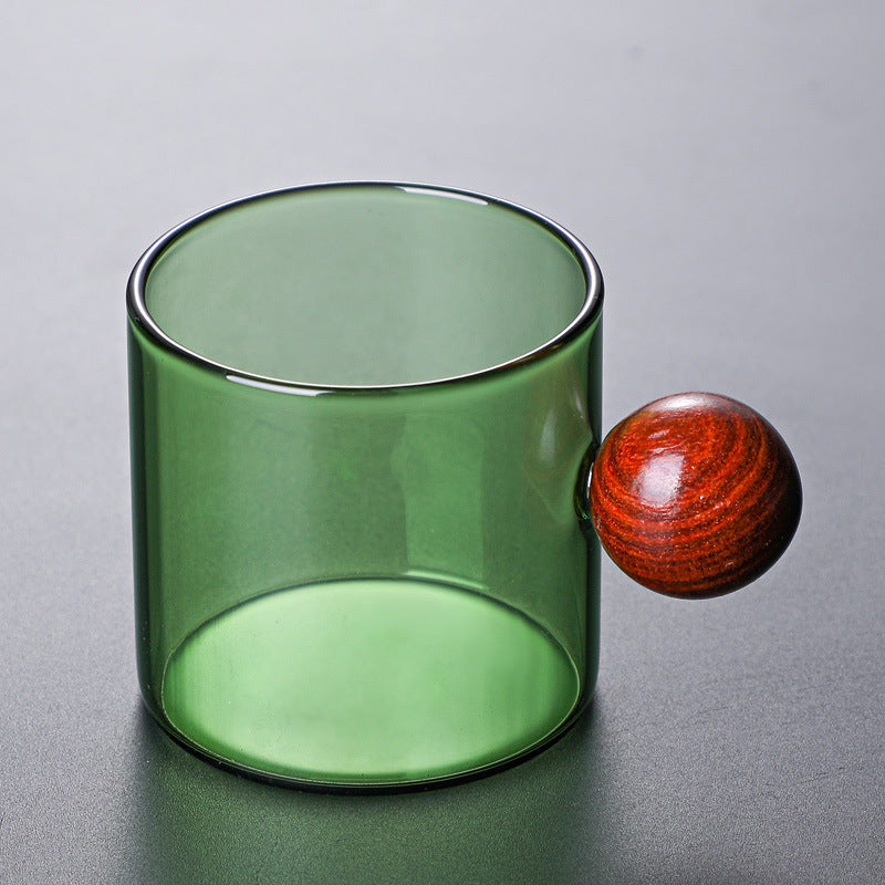 Ball Handle Glass Mug
